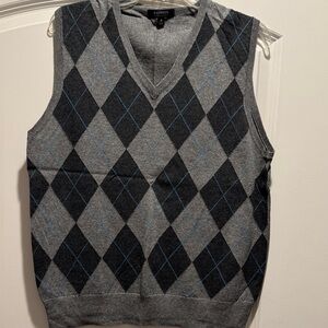 Express Men Vest Merino Blend Medium Gray Like New